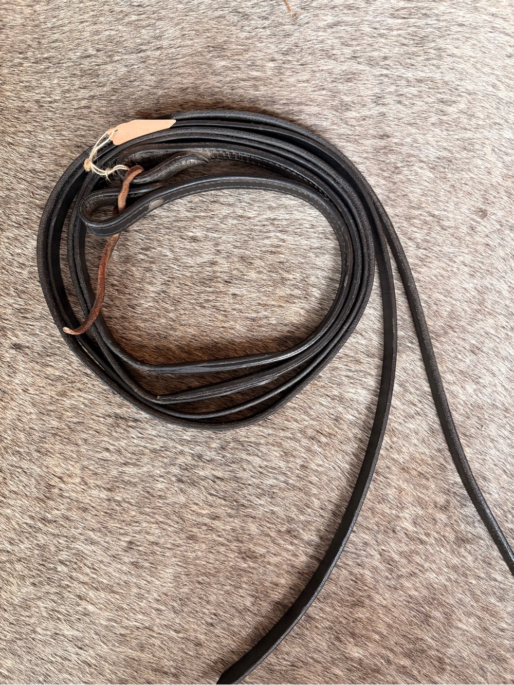 Classic Black Leather split Reins - Unbranded